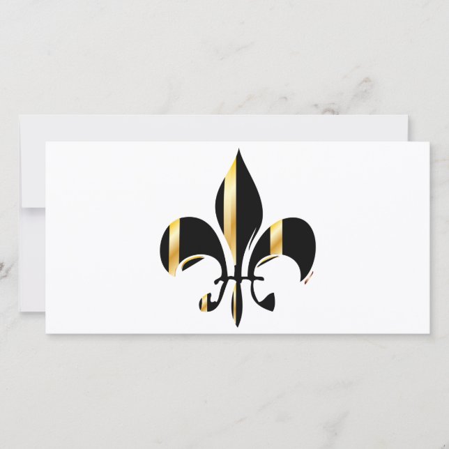 Black and Gold Fleur de Lis (Front)