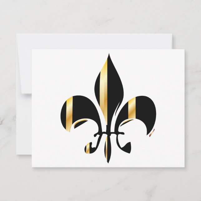 Black and Gold Fleur de Lis (Front)