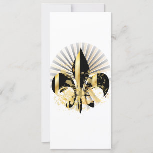 Black and Gold Fleur de Lis