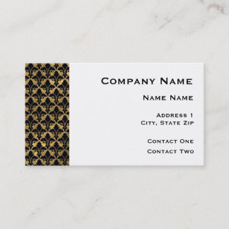 Black and Gold Fleur De Lis Border Business Card