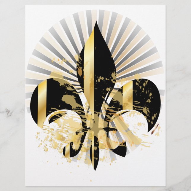 Black and Gold Fleur de Lis Flyer (Front)