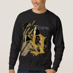Black and Gold Fleur de Lis Sweatshirt