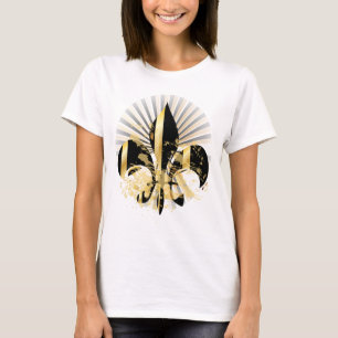 Black and Gold Fleur de Lis T-Shirt