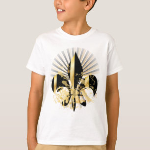 Black and Gold Fleur de Lis T-Shirt