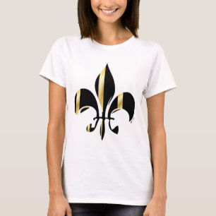 Black and Gold Fleur de Lis T-Shirt