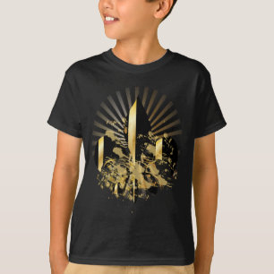 Black and Gold Fleur de Lis T-Shirt