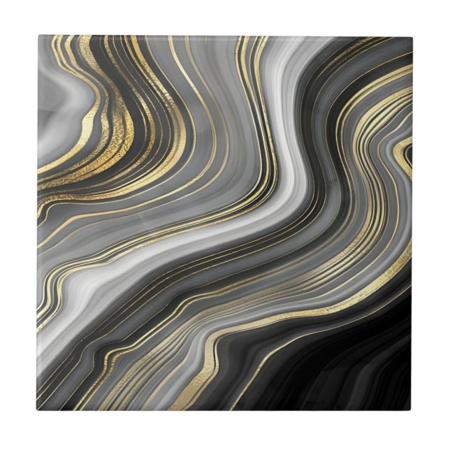 black and gold floor tiles courtly (Front)