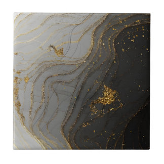 black and gold floor tiles fanciful