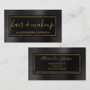 Black and Gold Foil Modern Metallic Business Card