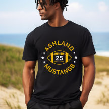 Black and Gold Football Player Jersey Number