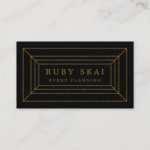 Black and Gold Gemstone Chic Business Card