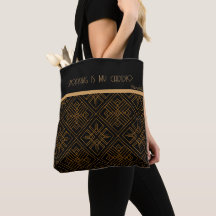 Black and Gold Geometric Pattern, Shopping Cardio