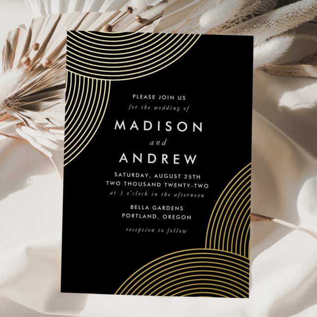 Black and Gold Geometric Swirls Wedding (Creator Uploaded)
