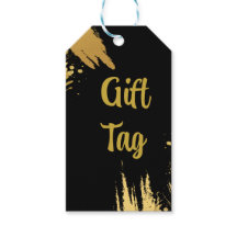 Black and Gold Gift Tag