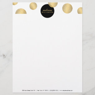 Black and Gold Glamour and Beauty Letterhead