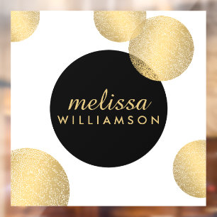 Black and Gold Glamour and Beauty Window Cling