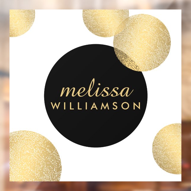 Black and Gold Glamour and Beauty Window Cling (Sheet 2)