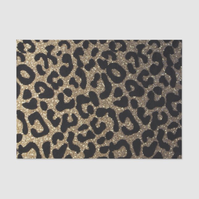 Black and Gold Glitter Tissue Paper (Front)