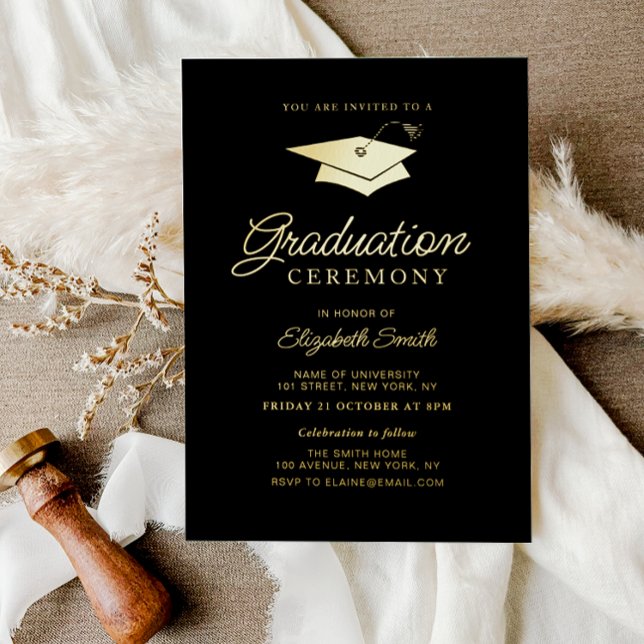 black and gold graduation ceremony (Creator Uploaded)