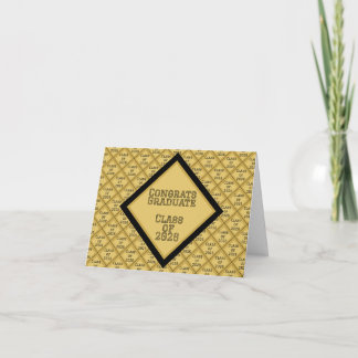 Black and Gold Graduation Note Cards | 2026