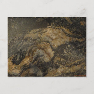 Black and Gold Granite Postcard