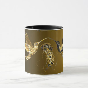 Black and Gold Graphic Art, Ethereal Unison Mug