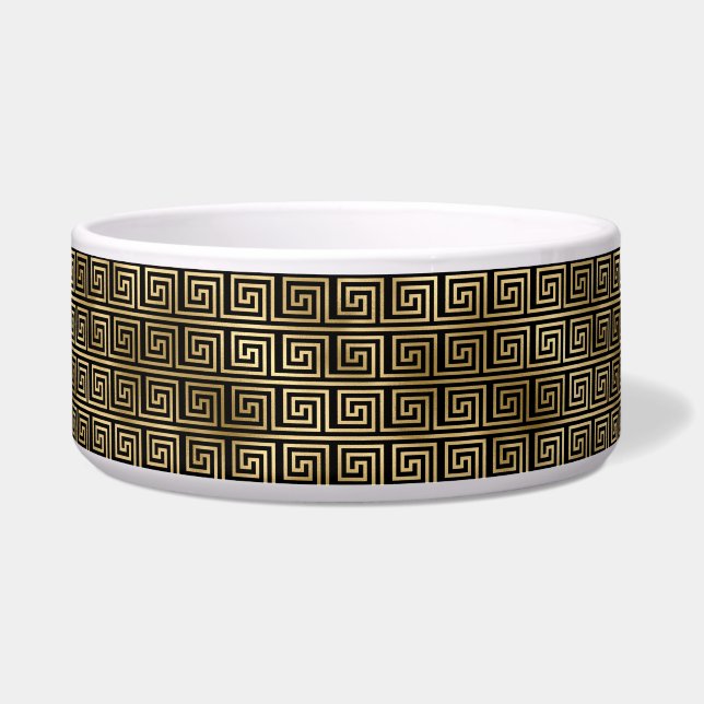 Black and Gold Greek Key Pattern   (Front)