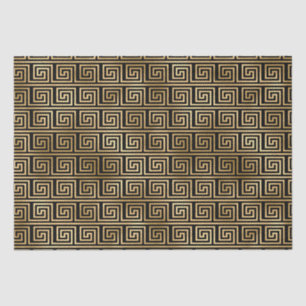 Black and Gold Greek Key Pattern  Tissue Paper