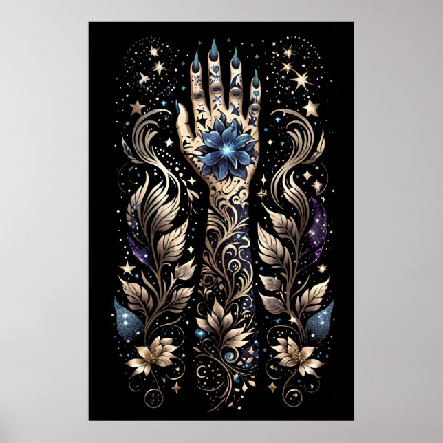 Black And Gold Hand Tattoo Poster (Front)
