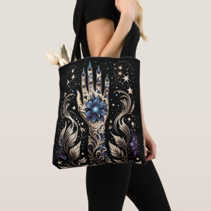 Black And Gold Hand Tattoo Tote Bag