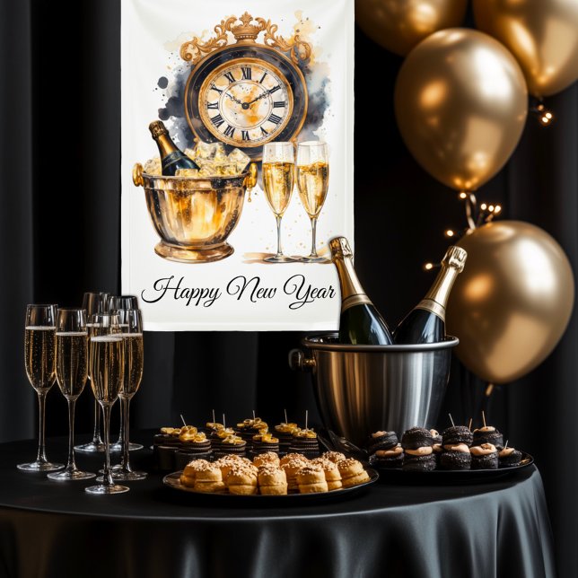 Black and Gold Happy New Year Banner (Creator Uploaded)