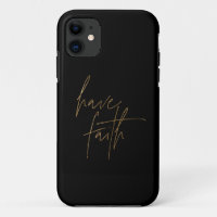 Black and Gold Have Faith Quote