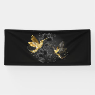 Black and Gold Hummingbird Banner