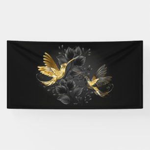 Black and Gold Hummingbird Banner