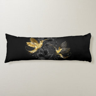 Black and Gold Hummingbird Body Cushion