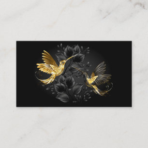 Black and Gold Hummingbird Business Card