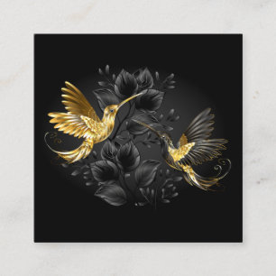 Black and Gold Hummingbird Calling Card