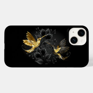 Black and Gold Hummingbird Case-Mate iPhone 14 Case
