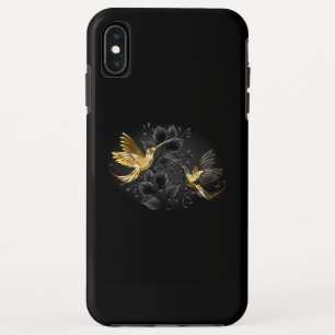 Black and Gold Hummingbird iPhone XS Max Case
