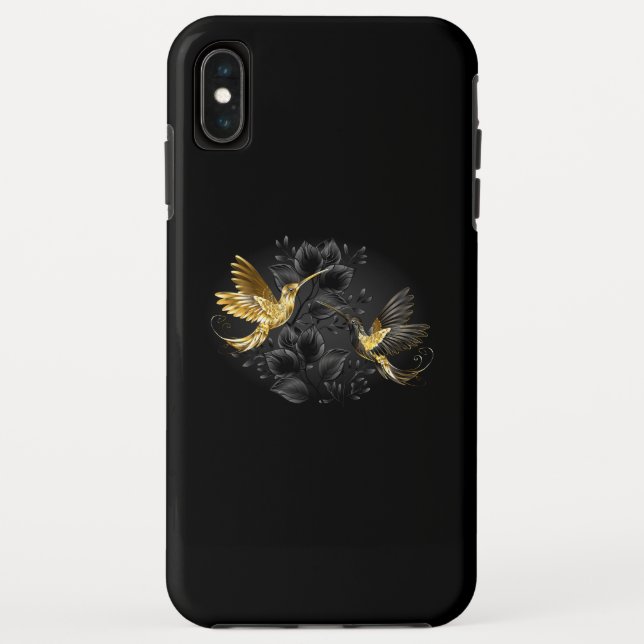 Black and Gold Hummingbird Case-Mate iPhone Case (Back)