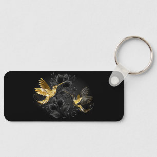 Black and Gold Hummingbird Key Ring