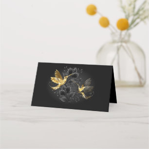Black and Gold Hummingbird Loyalty Card