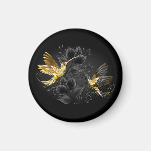 Black and Gold Hummingbird Magnet