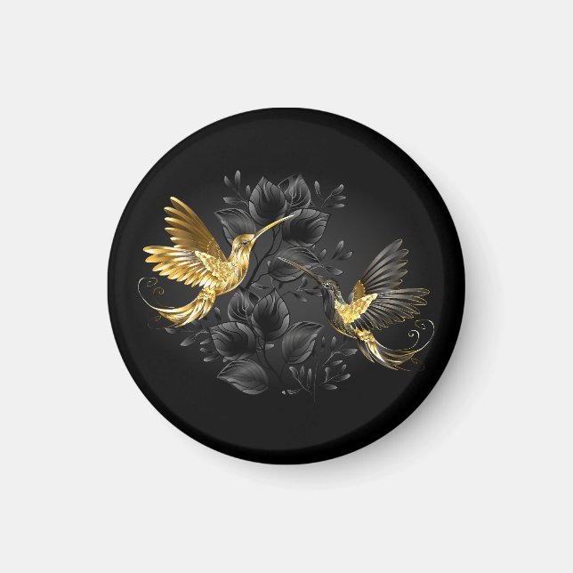 Black and Gold Hummingbird Magnet (Front)