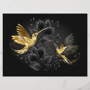 Black and Gold Hummingbird Menu