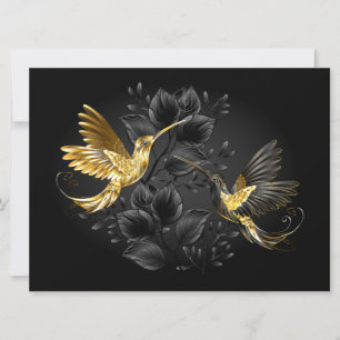 Black and Gold Hummingbird Save The Date