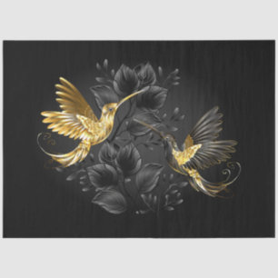 Black and Gold Hummingbird Tissue Paper