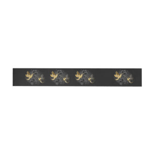 Black and Gold Hummingbird Wraparound Address Label