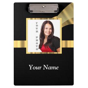 Black and gold instagram template clipboard