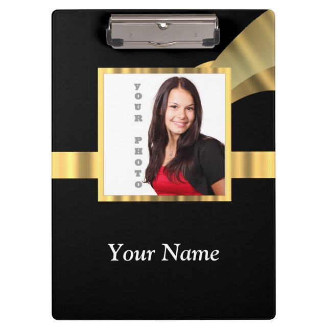 Black and gold instagram template clipboard (Front)